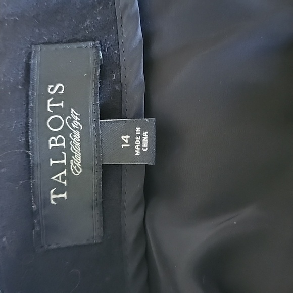 Talbots size 14 black embroidered wool maxi skirt - Picture 7 of 8